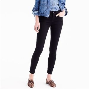 New J Crew 8" stretchy toothpick jean true black